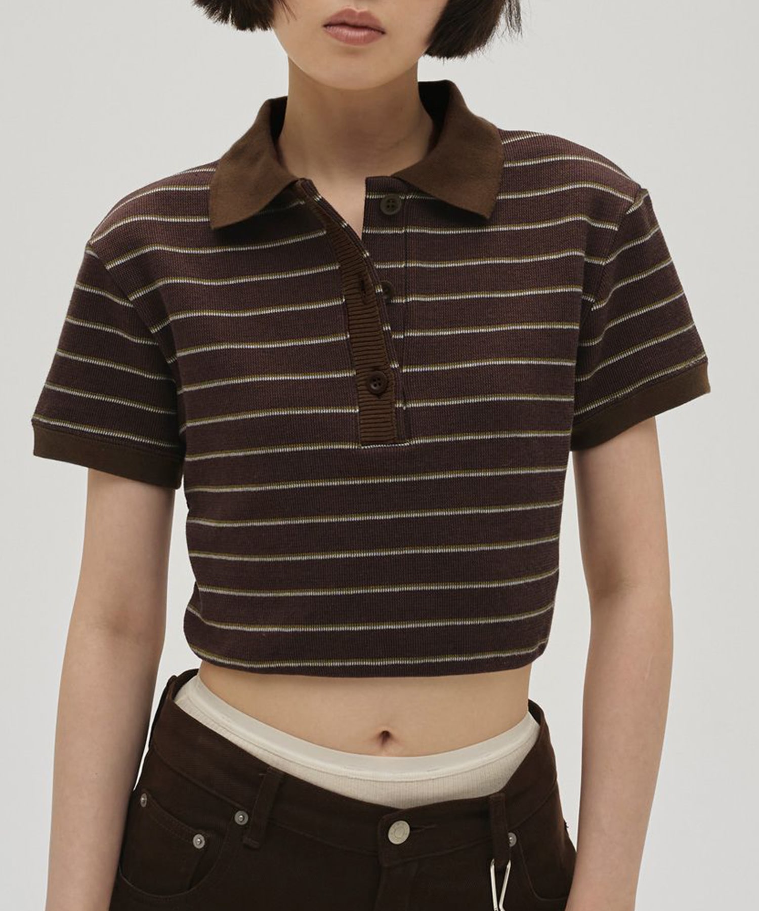 Border Polo Tops