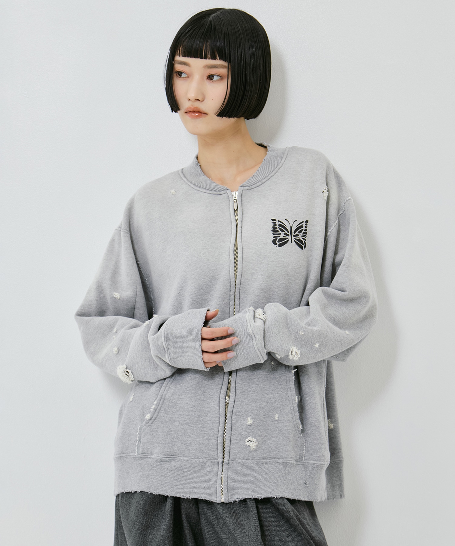 Deconstructed Zipped Sweat