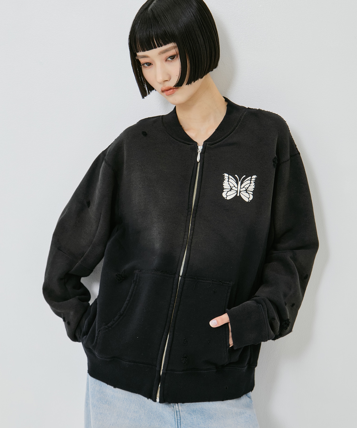 Deconstructed Zipped Sweat