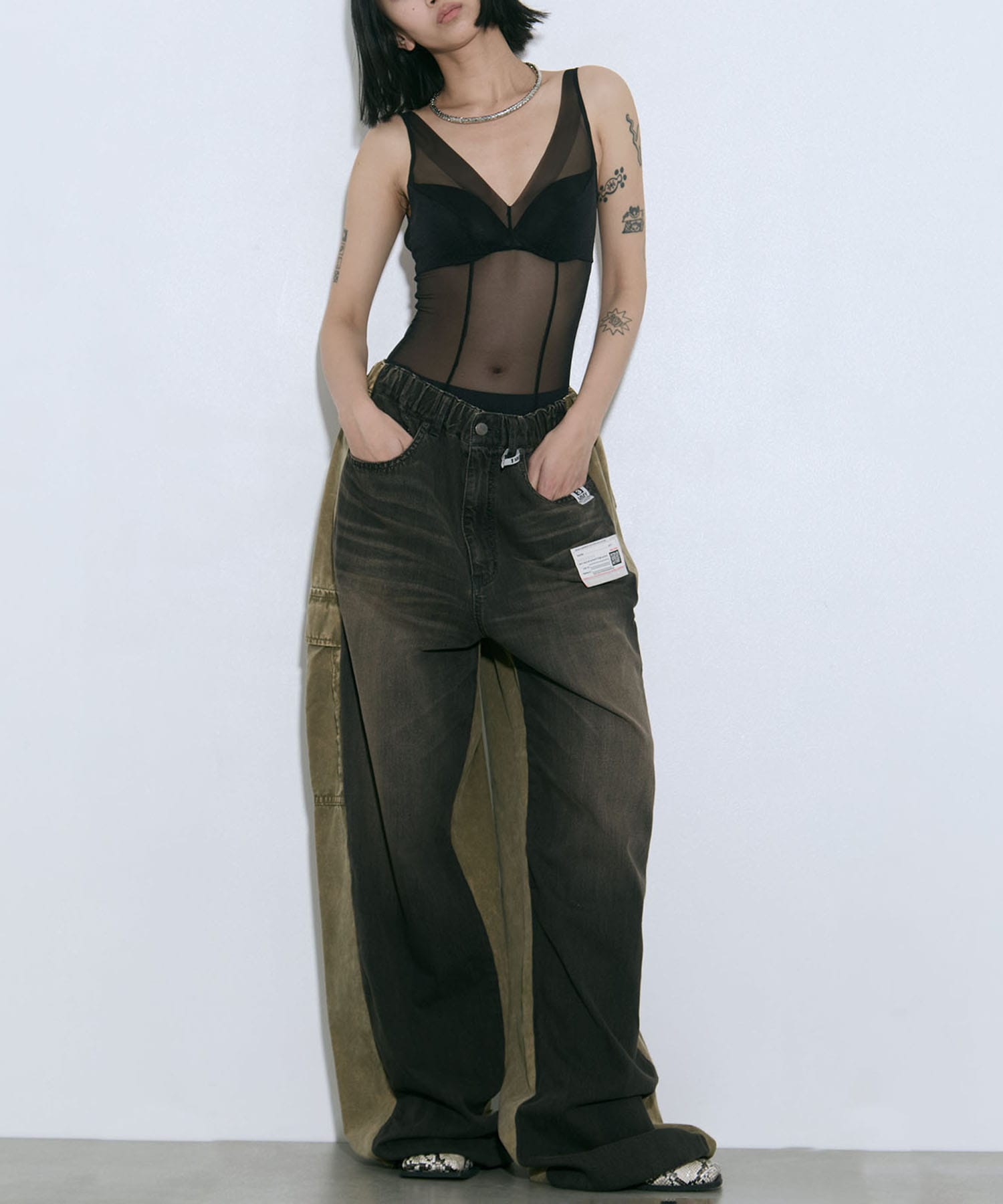 COMBINED DENIM×CARGO PANTS