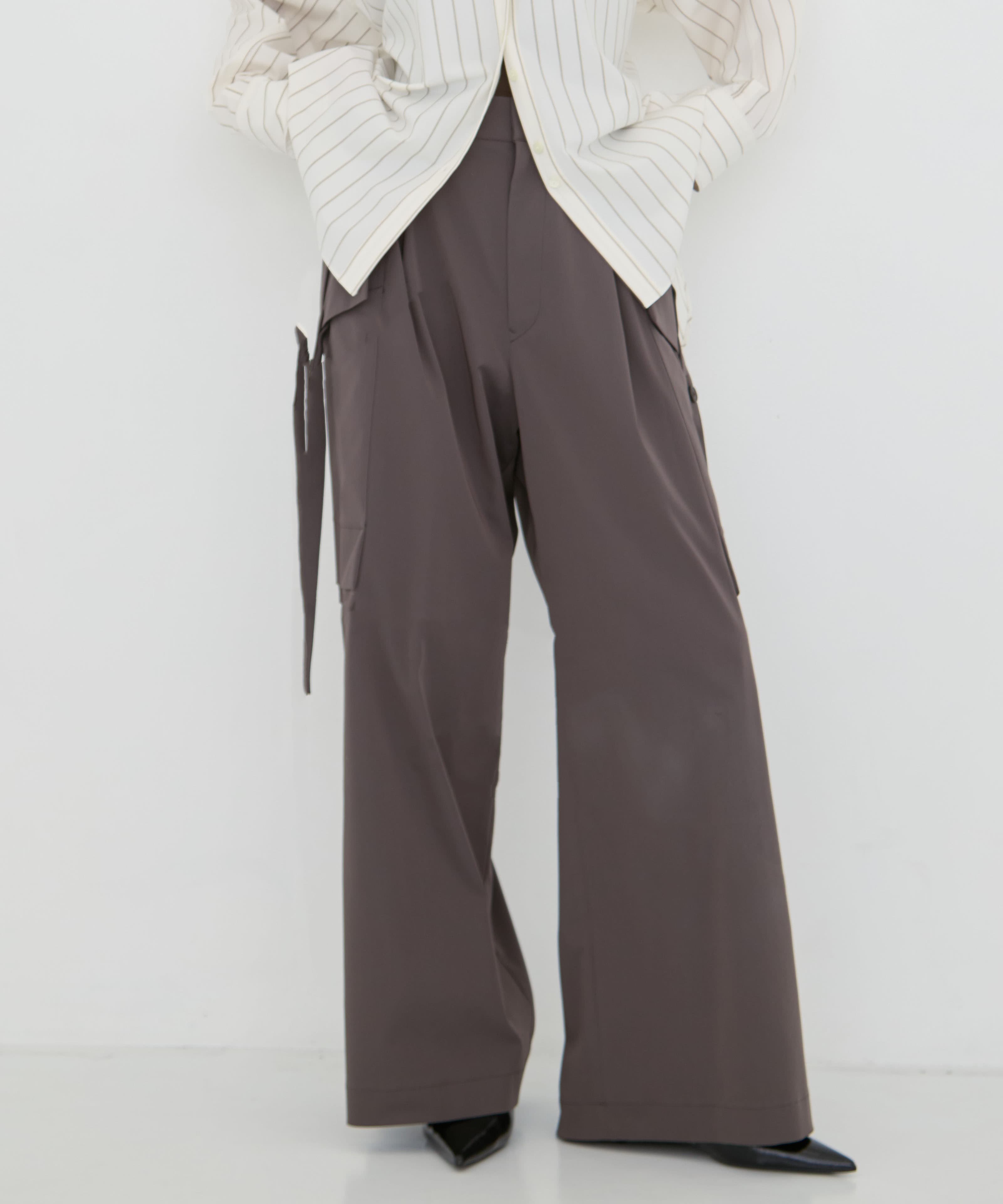 別注Wide-Leg Flap Pocket Pants