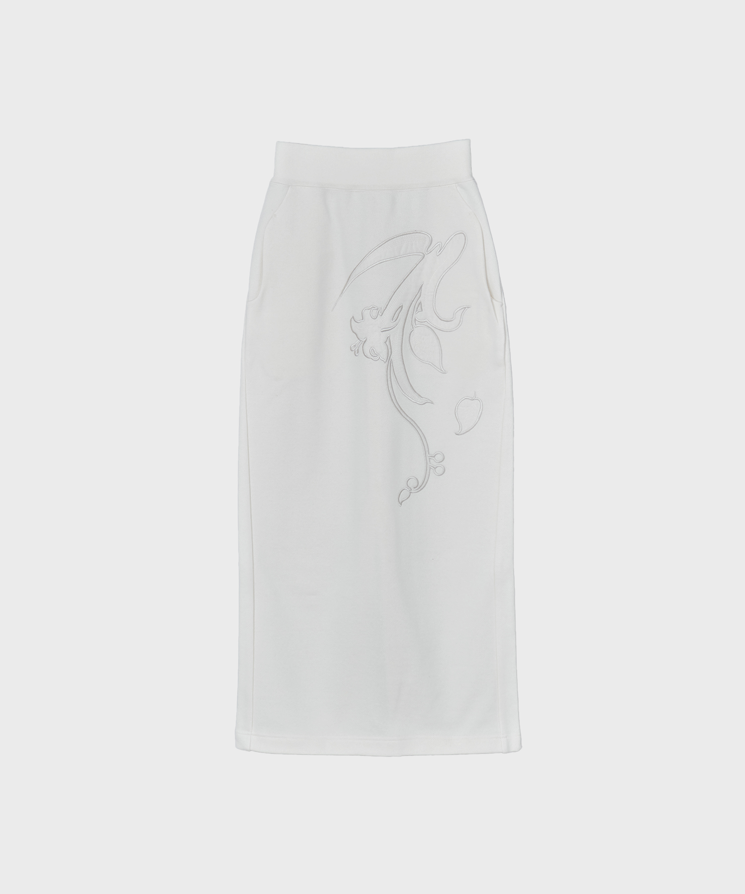 Floral Embroidery Sweat Skirt