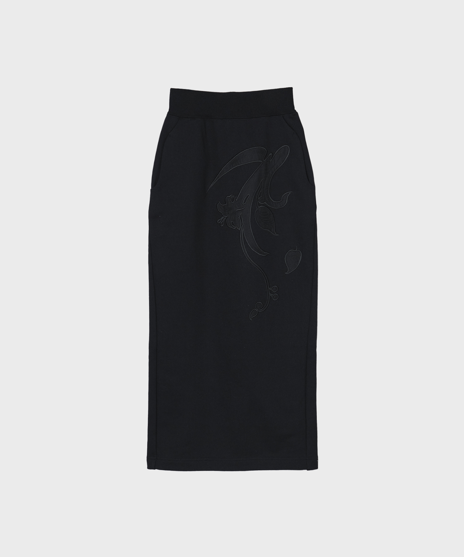 Floral Embroidery Sweat Skirt