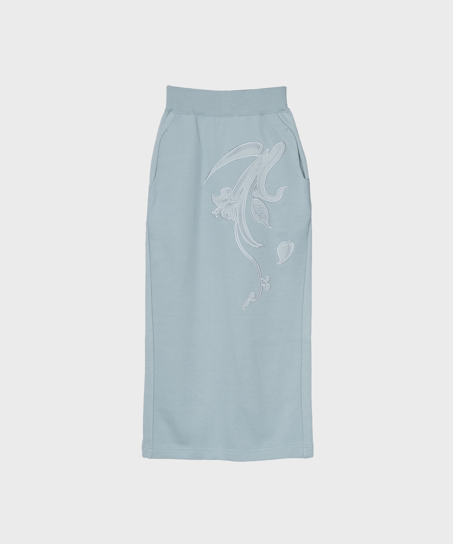 Floral Embroidery Sweat Skirt