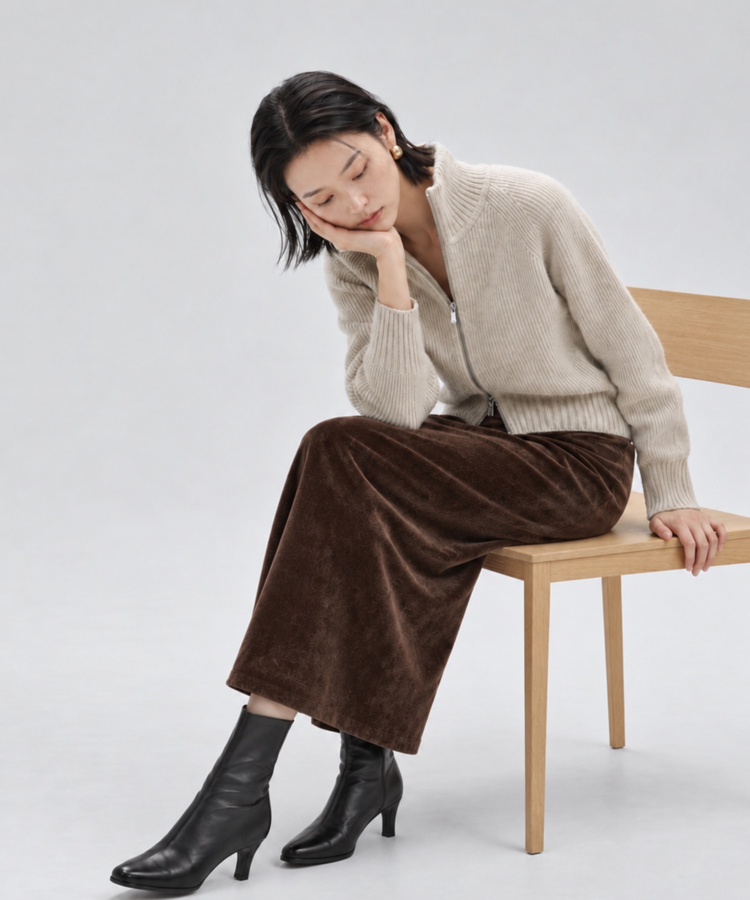 Velour Smooth Skirt