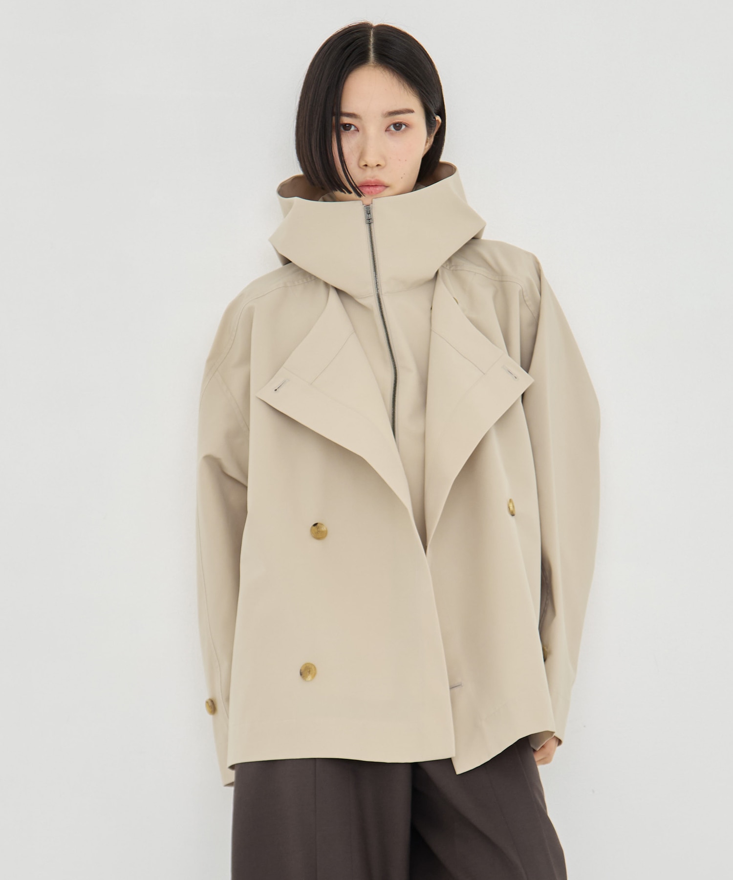 リサイクルナイロンタスランレイヤードブルゾン