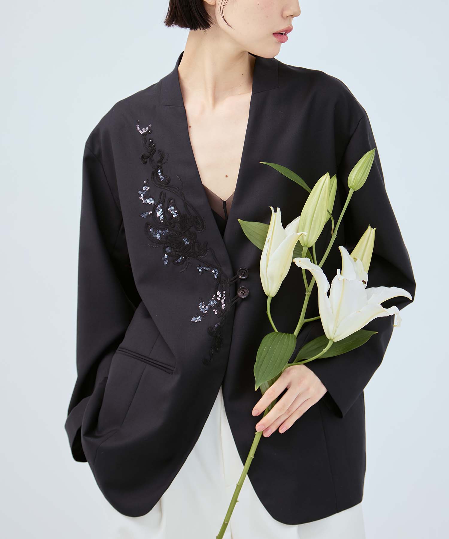 Veil embroidered jacket