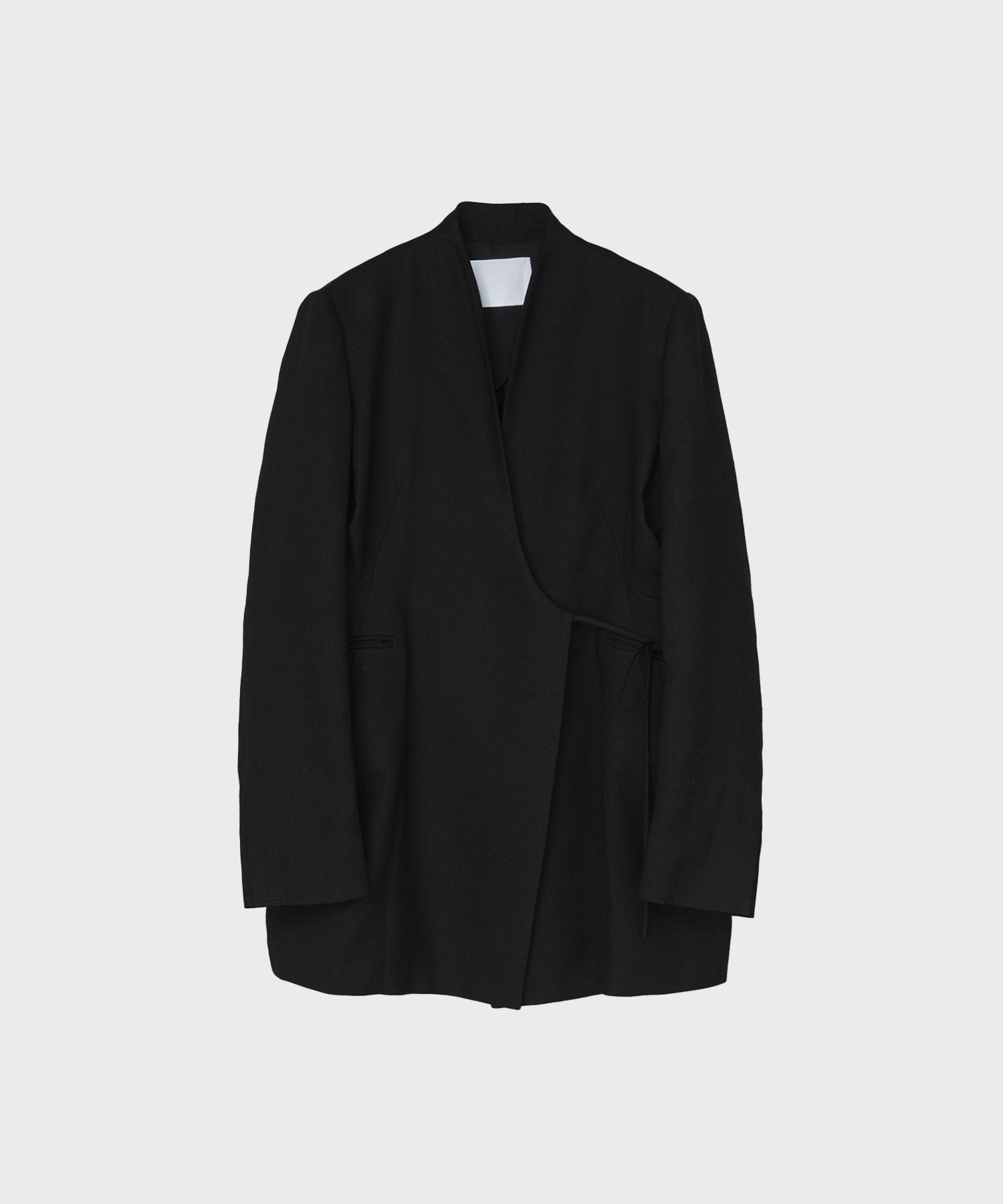 Triacetate Polyester Collarless Jacket
