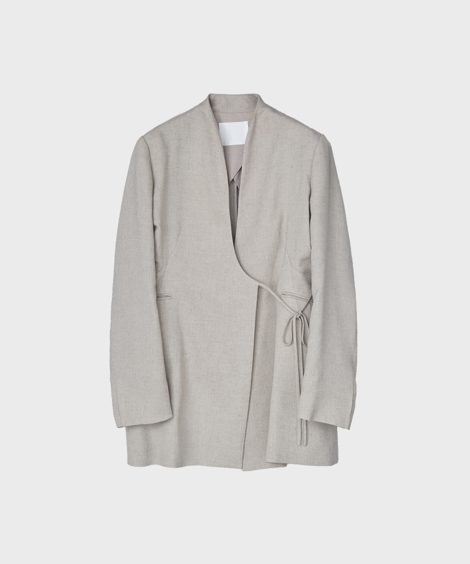 Triacetate Polyester Collarless Jacket