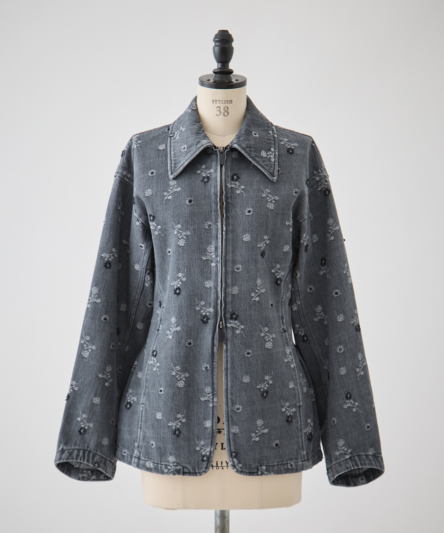 Floral Jacquard Denim Jacket