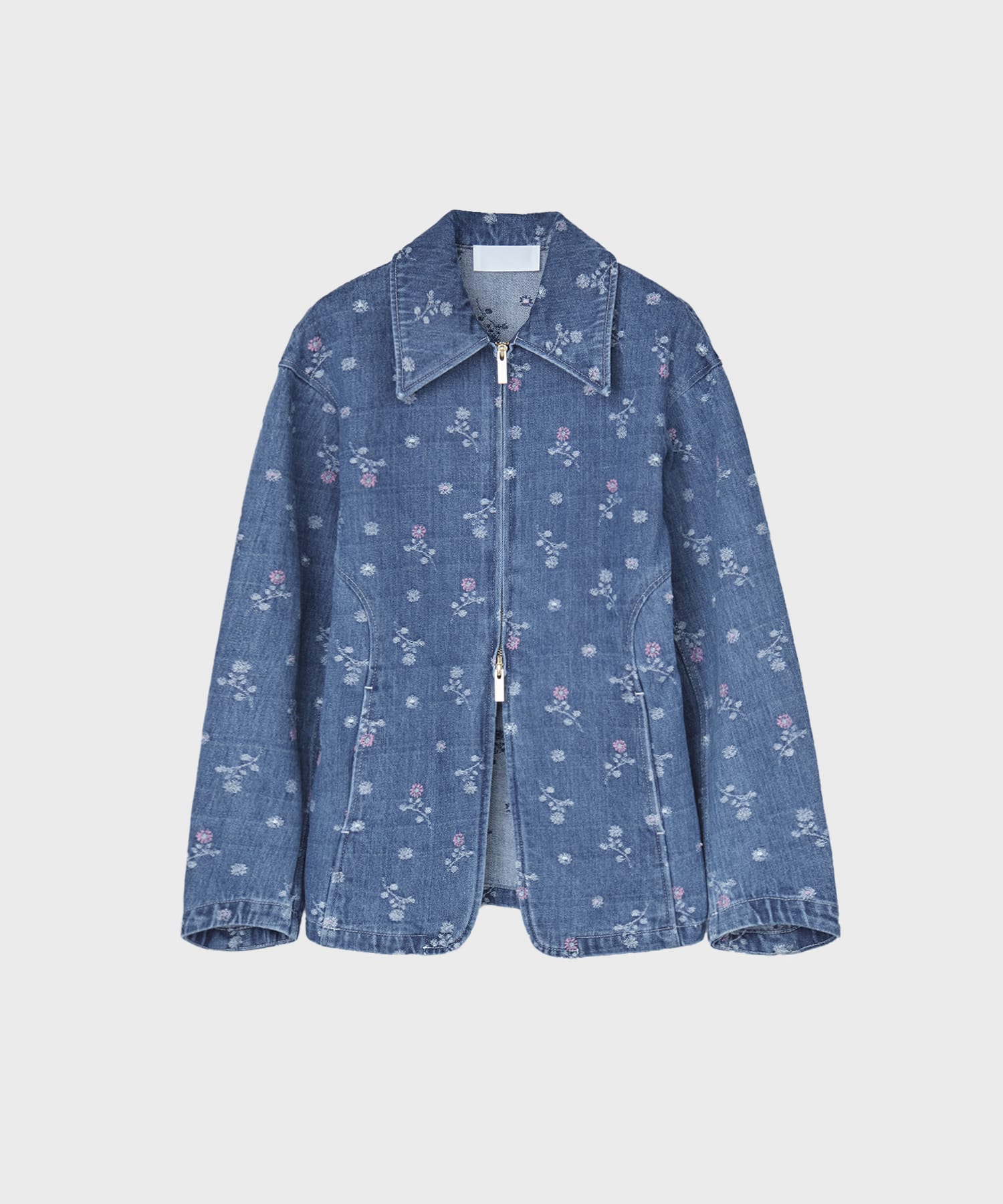 Floral Jacquard Denim Jacket