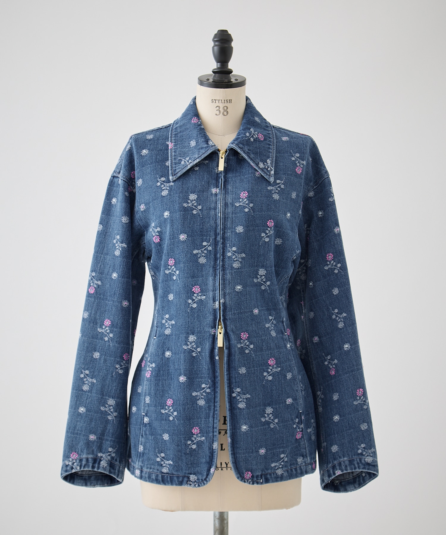 Floral Jacquard Denim Jacket