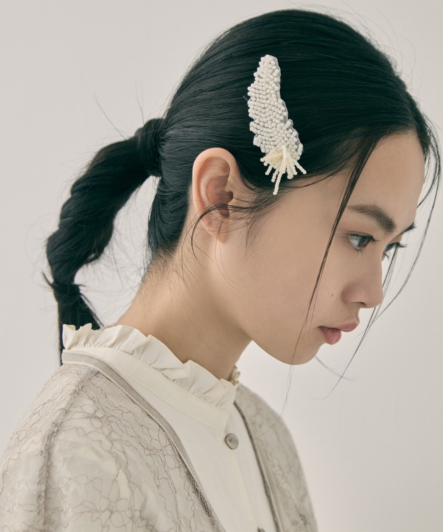 feather beads barrette right