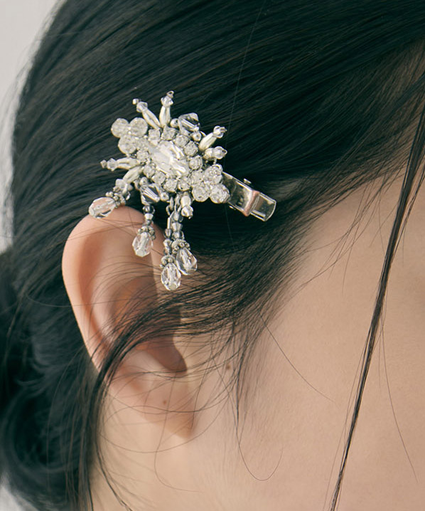 crystal hair clip right