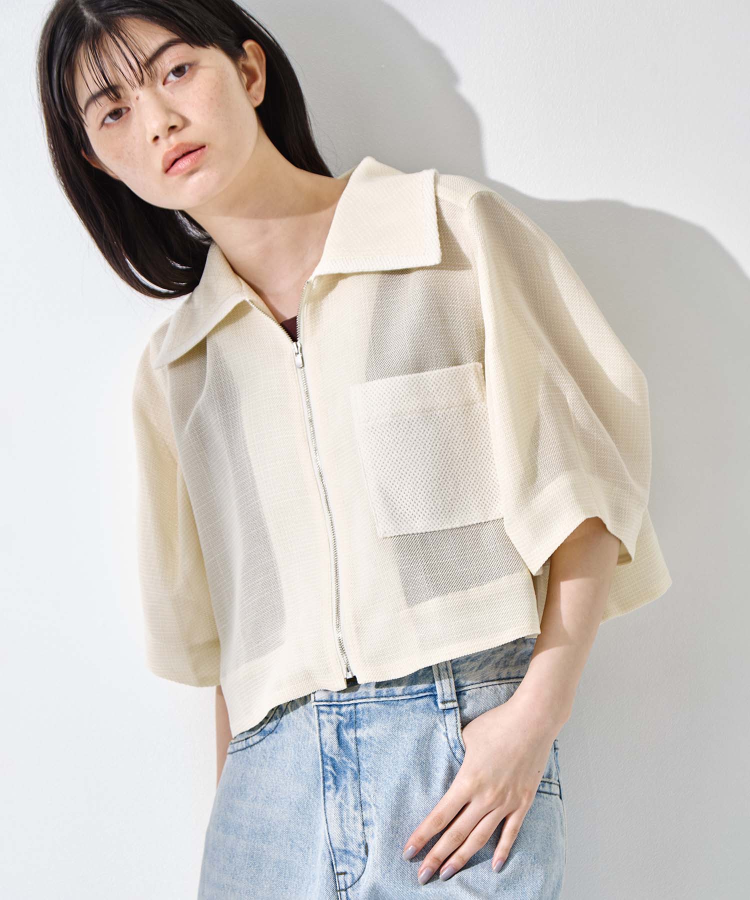 Washable Mesh Blouson