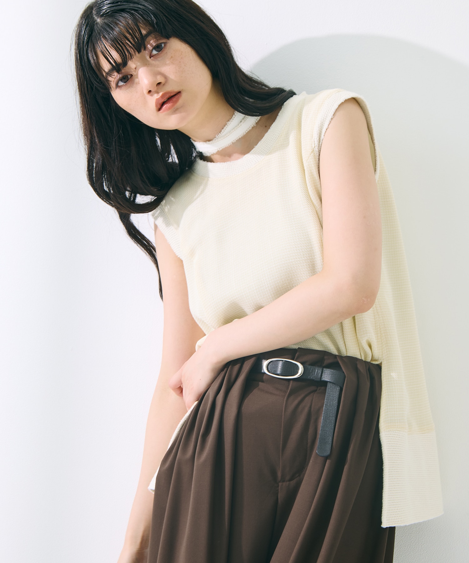 Sleeveless Washable Mesh Blouse