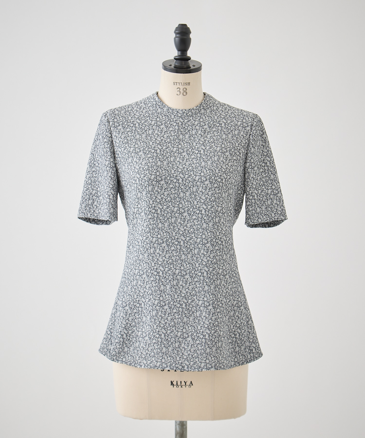 Floral Jacquard Open Back Top