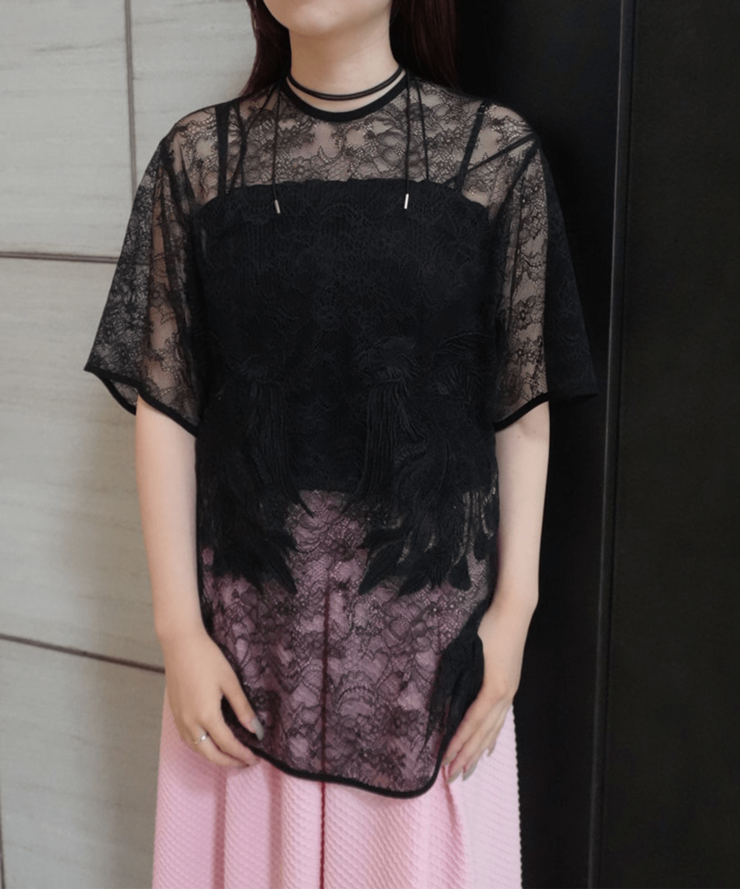 Raschel Lace Embroidered Top