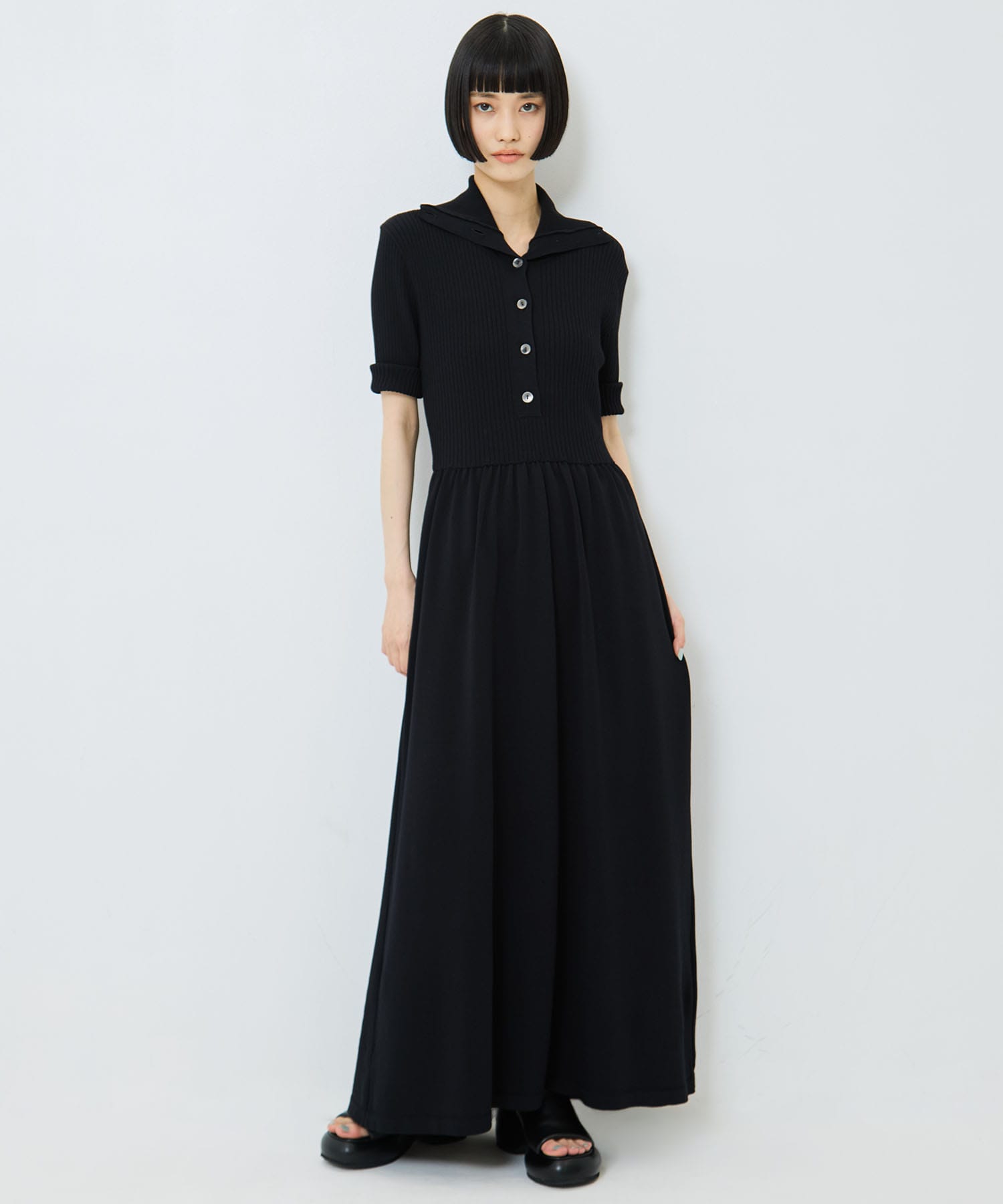 Sailor Collar Knit Dress