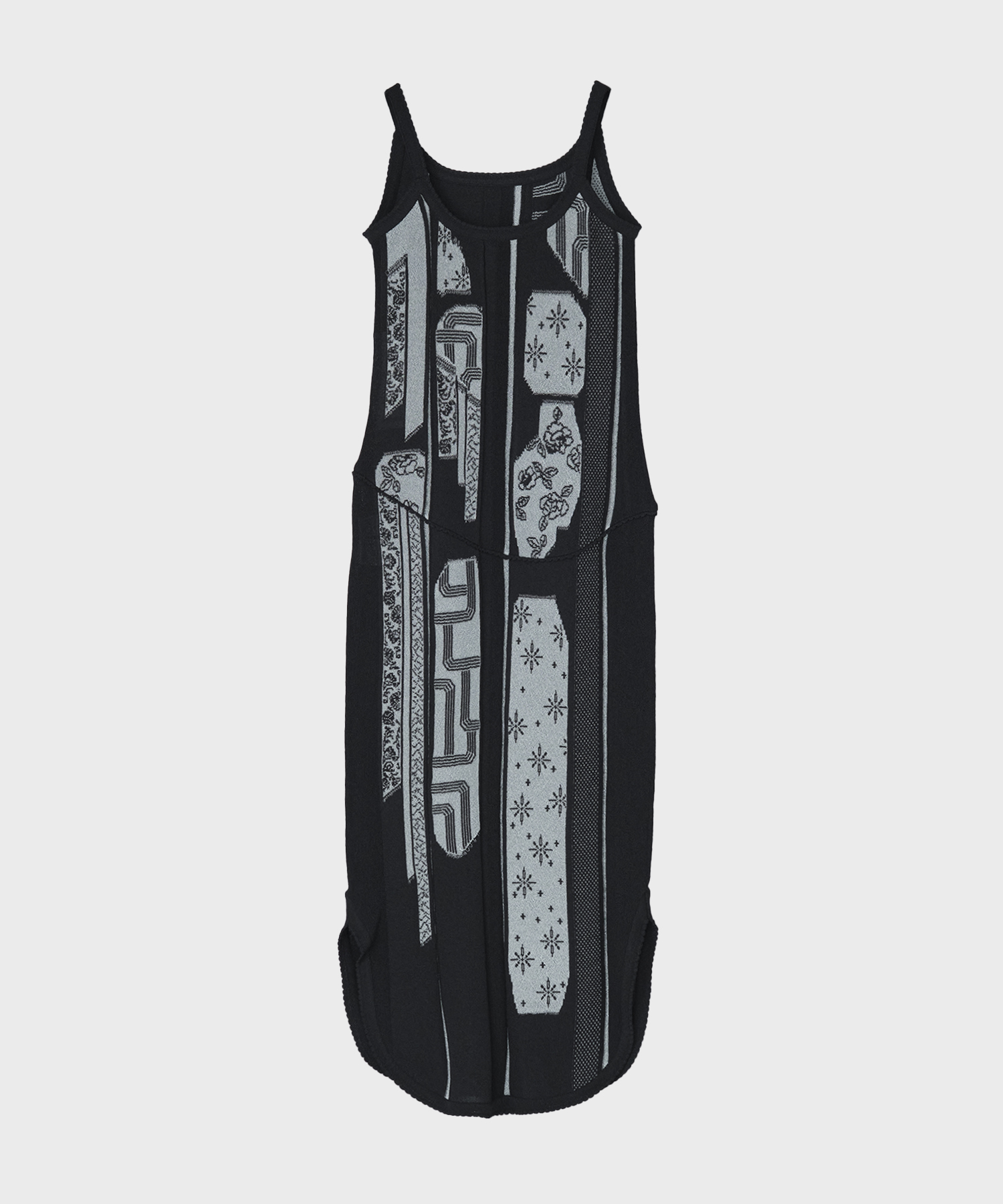 Multi-Pattern Knit Dress