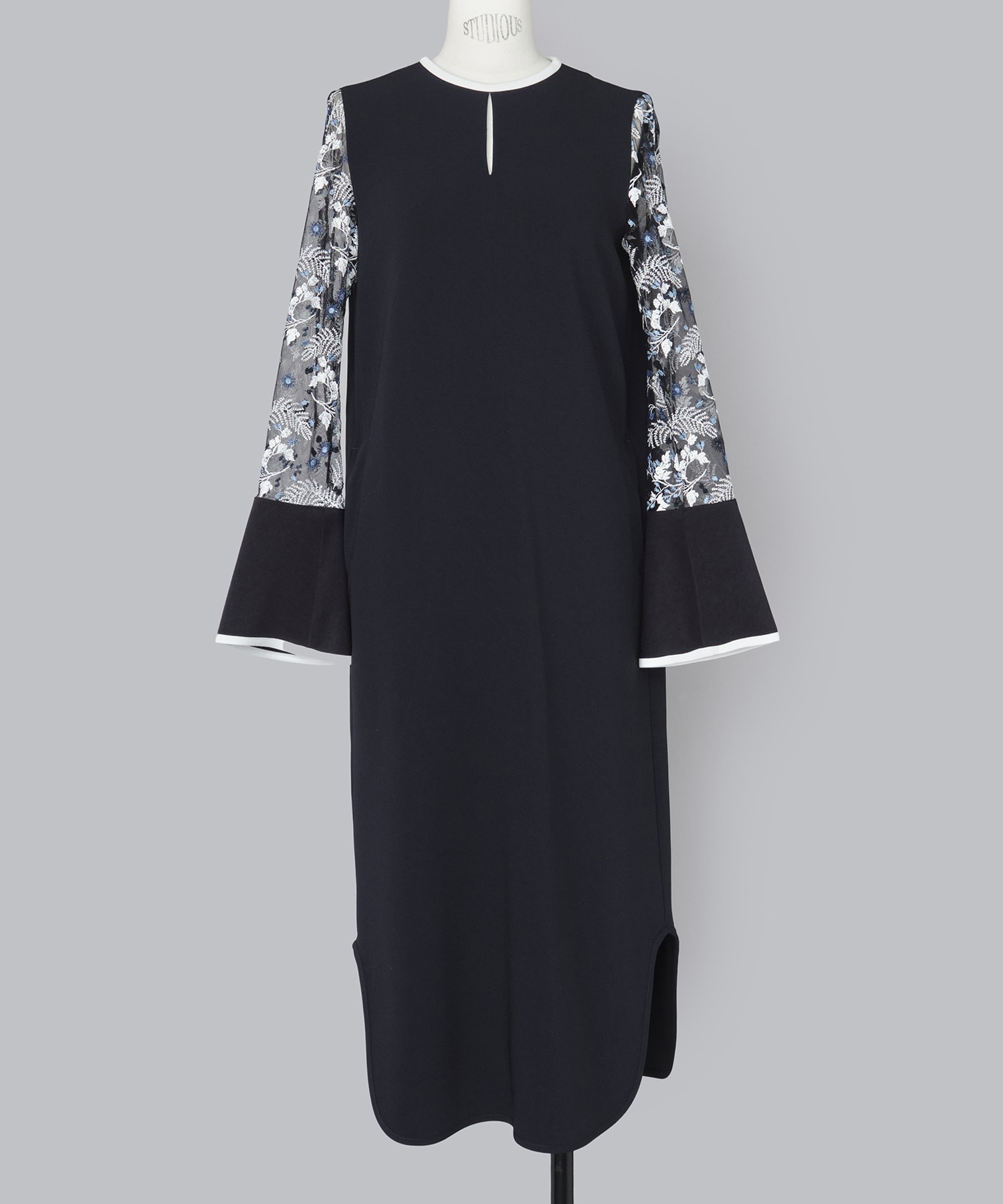 Tulle Lace Sleeve Classic Dress