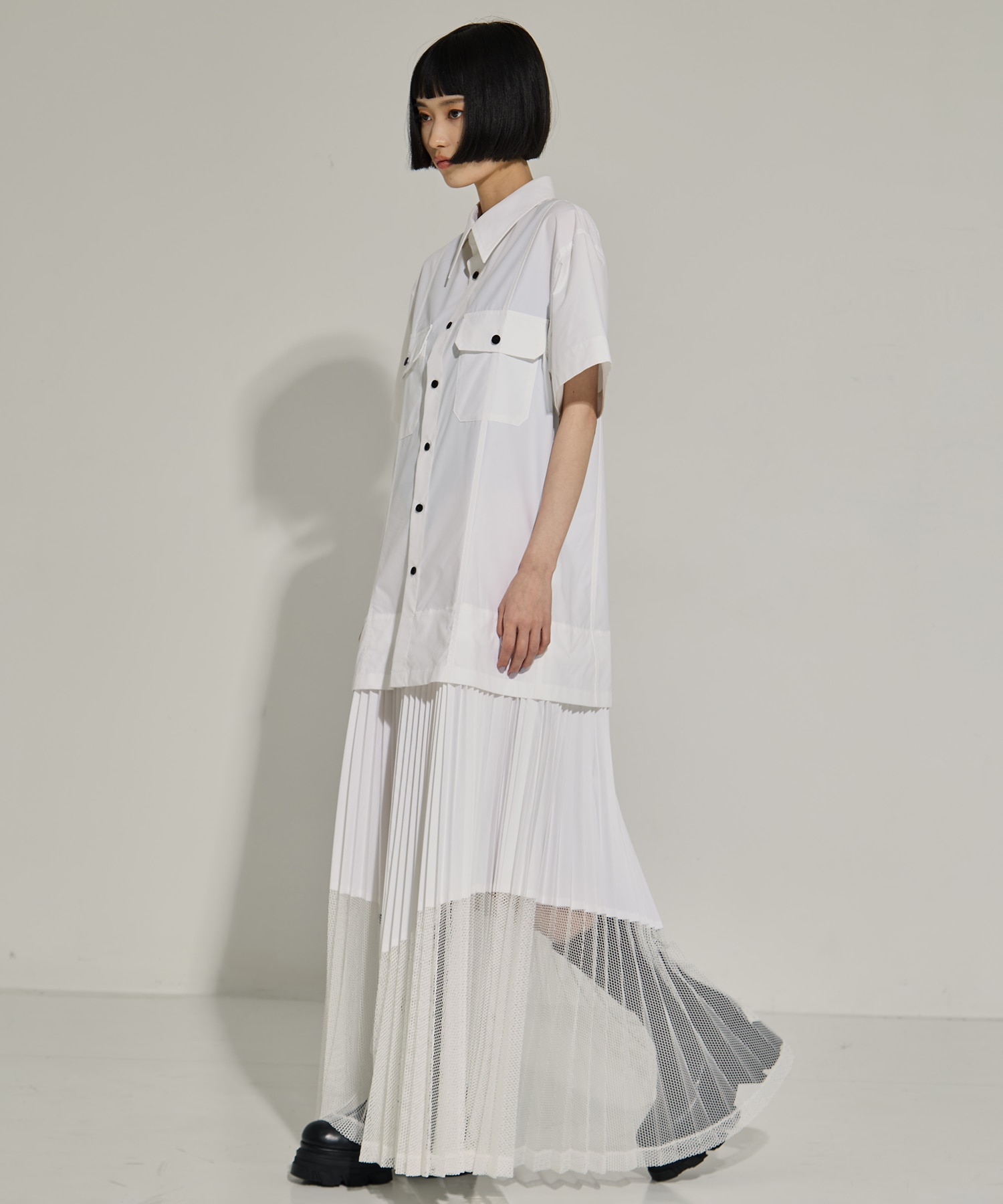 Typewriter mesh dress