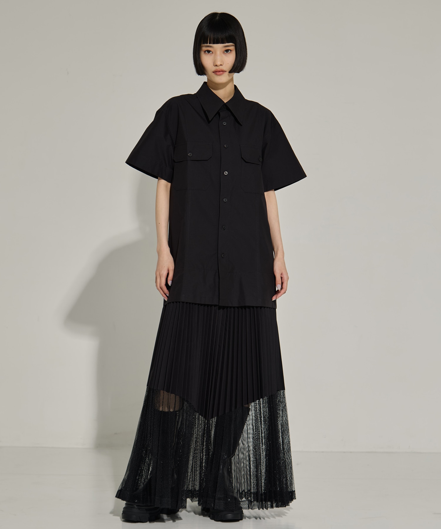 Typewriter mesh dress