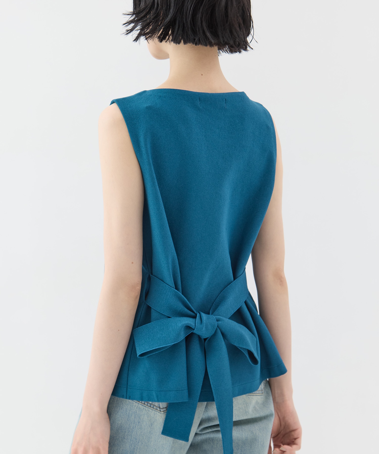 別注no sleeve knit tops