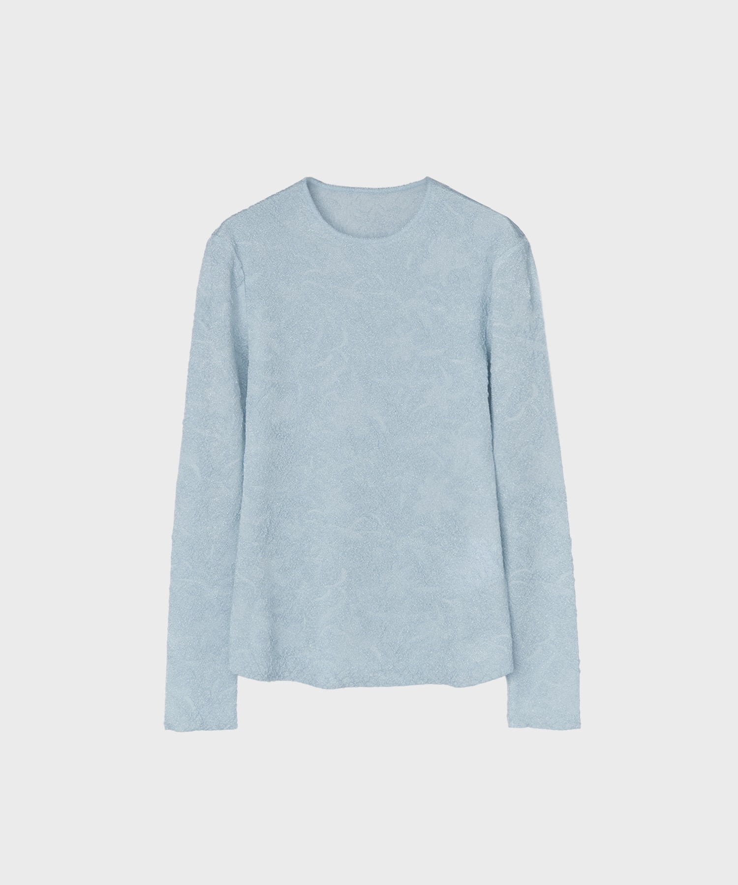 Floral Jacquard Sheer Knit Top