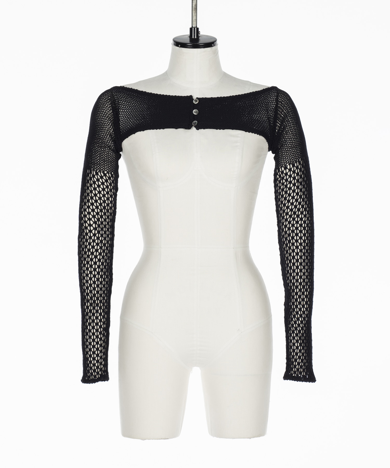 RASCHEL LACE KNIT CROPPED BOLERO