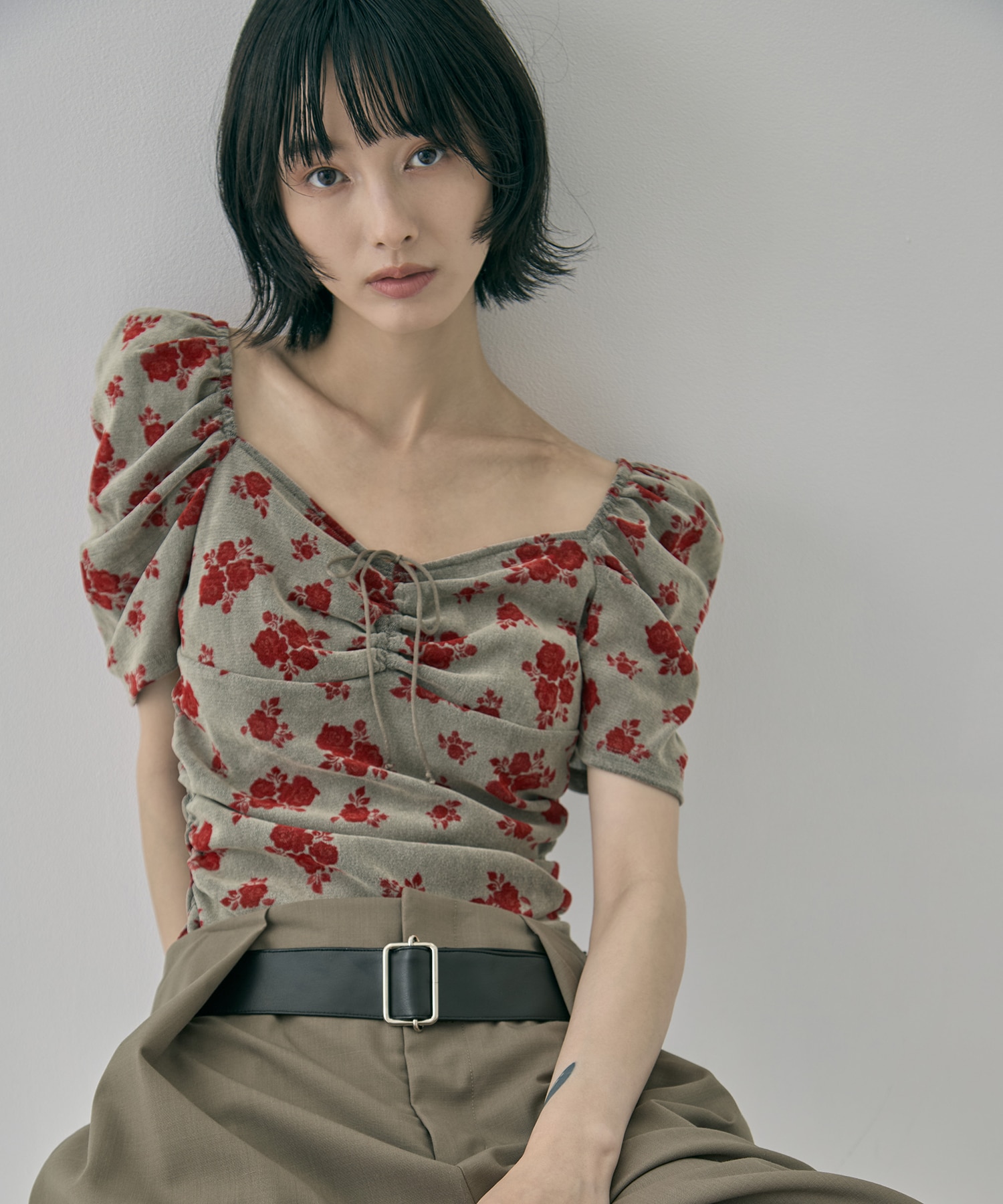 別注 VELOUR ROSE TEE
