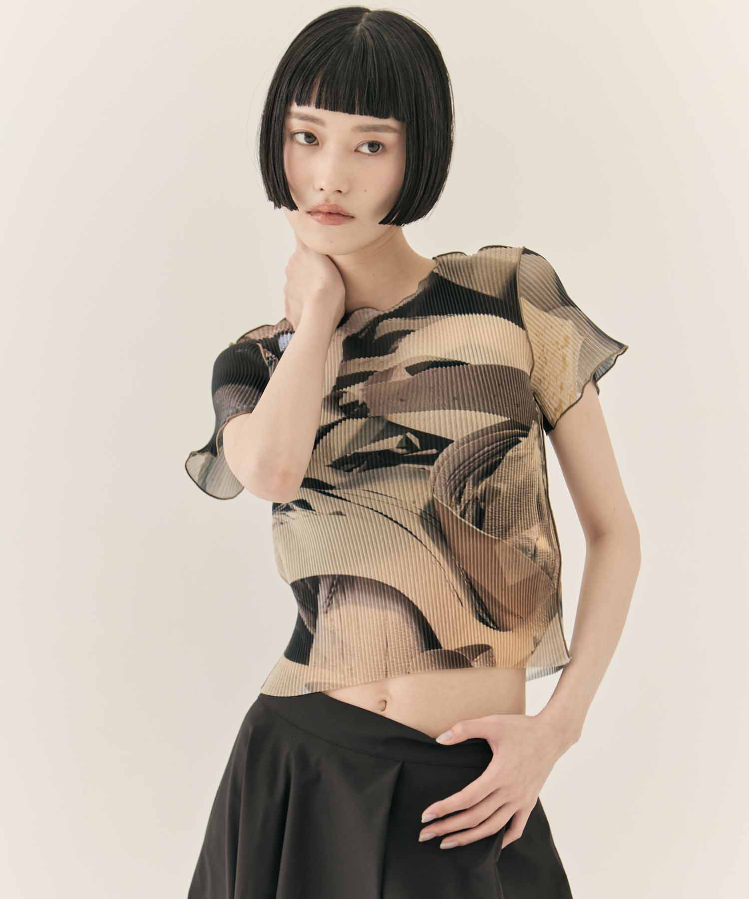 SHEER GRAPHIC TINY TOP