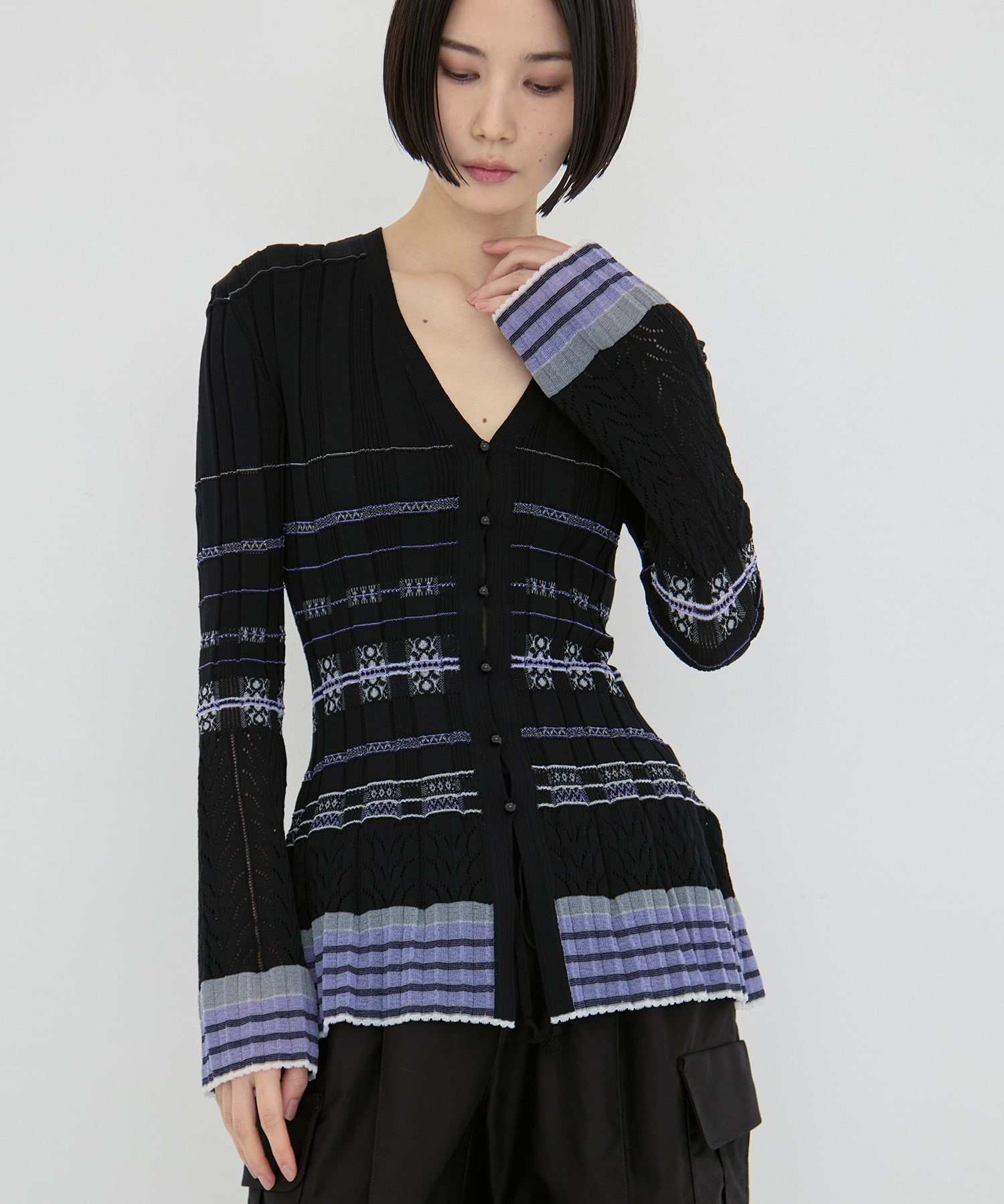 Lamp Shaped Knit Cardigan