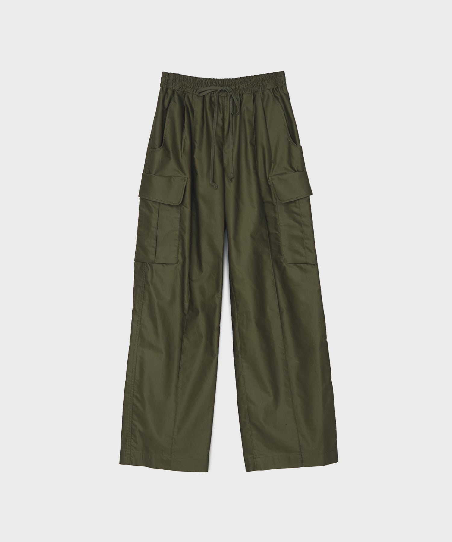 Cotton High Waisted Cargo Trousers