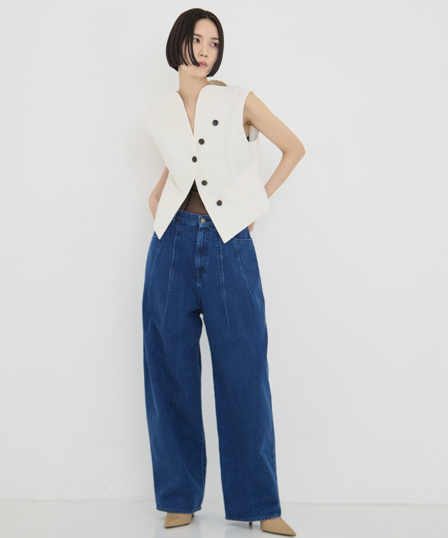 Miriam panel denim pants