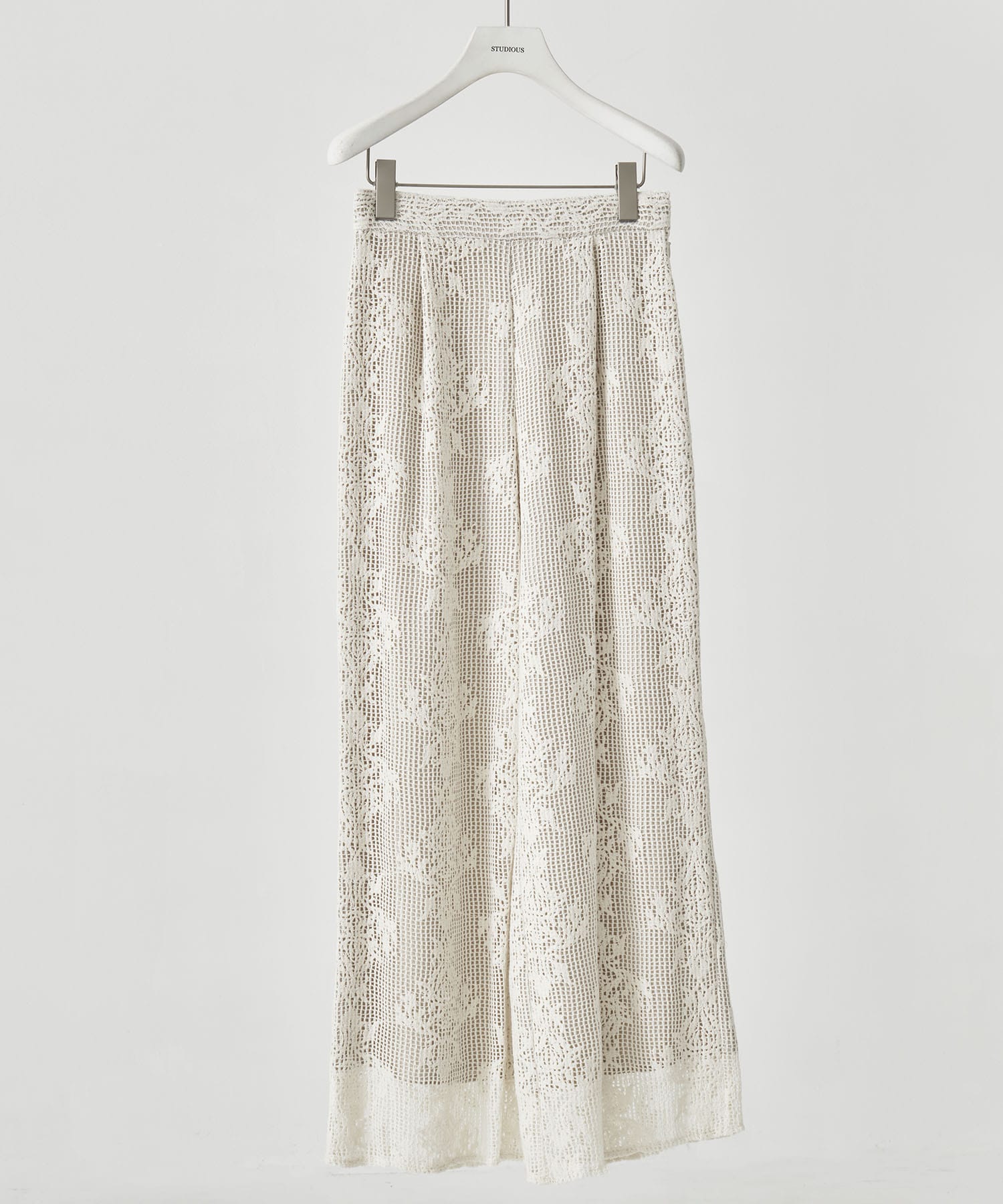 MESH DAMASK EMBROIDERY PANTS