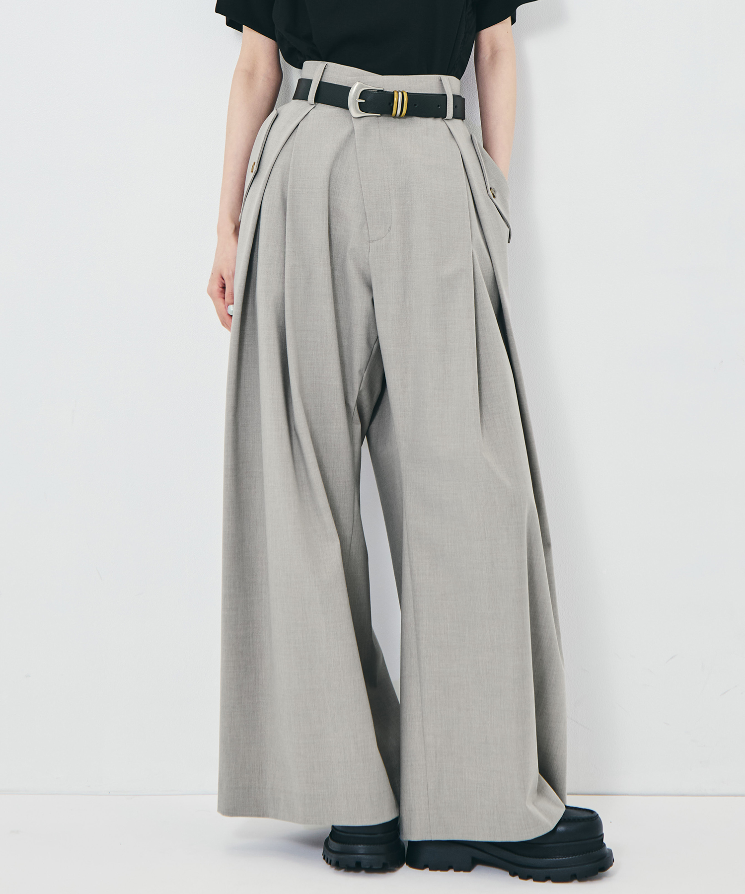 Flap Cargo Wide Pants
