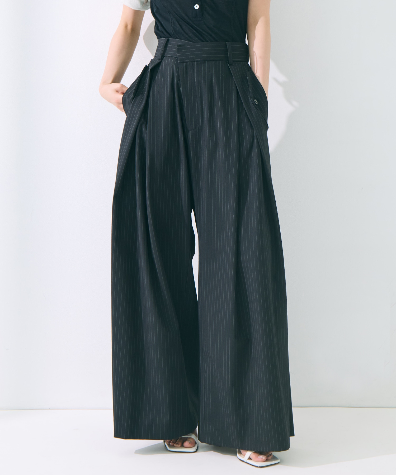 Flap Cargo Wide Pants