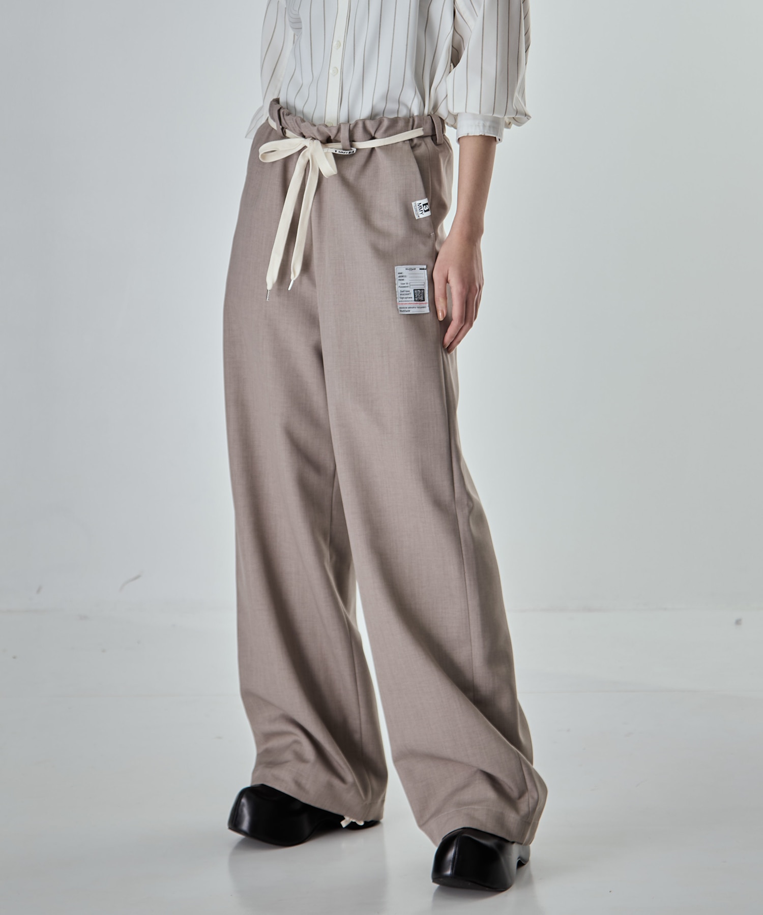 WOOLY TEXTURE EASY TROUSERS