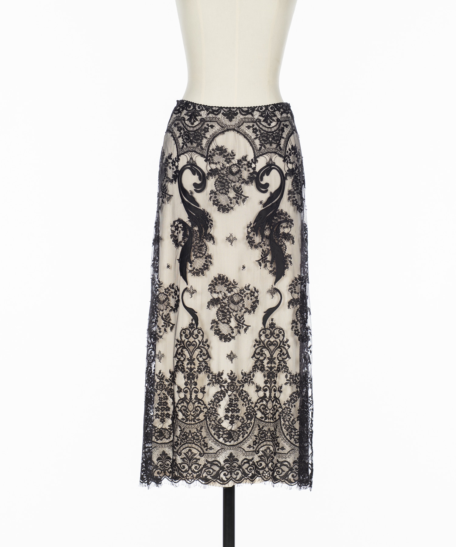 EMBROIDERED LACE SKIRT