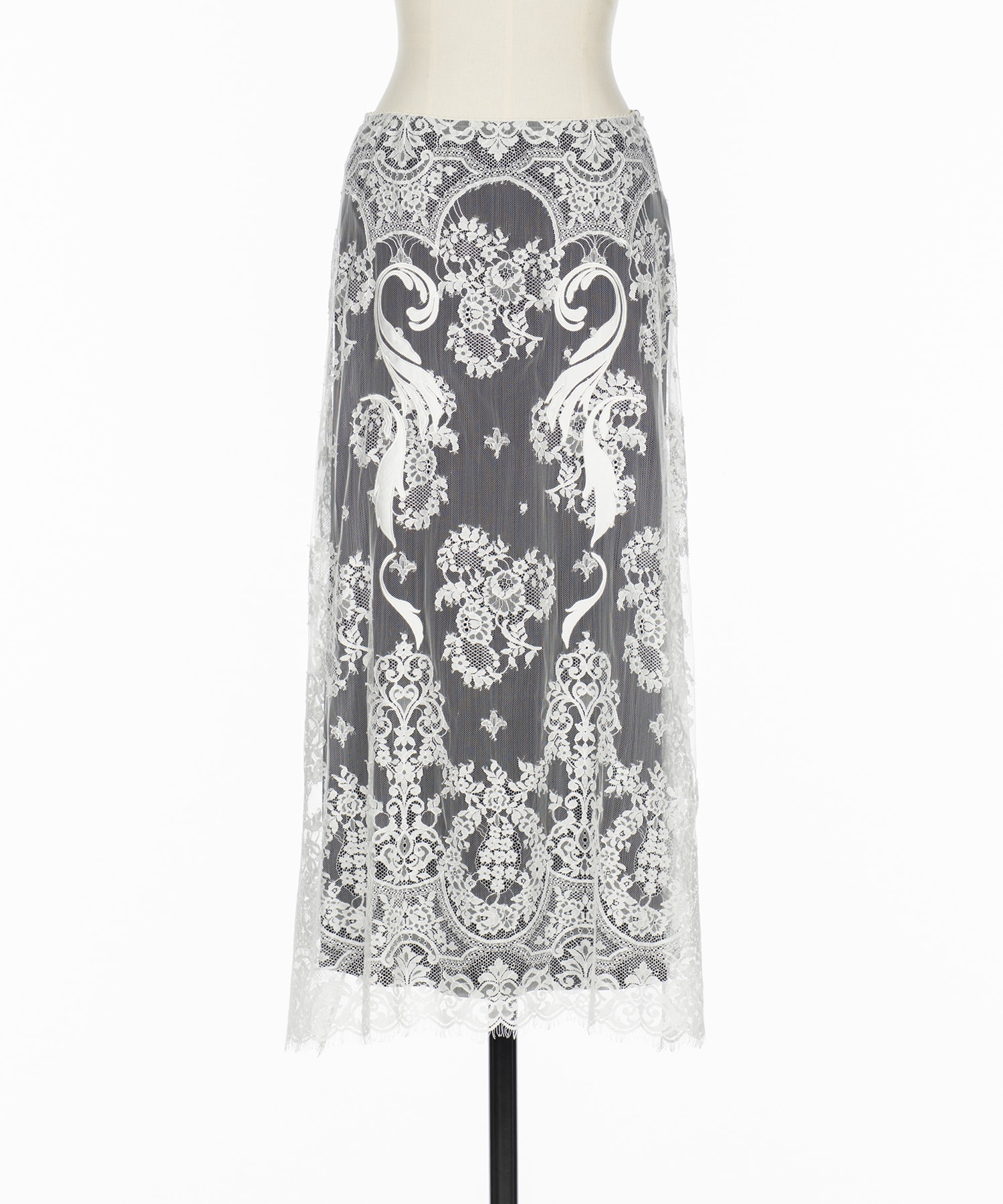 EMBROIDERED LACE SKIRT