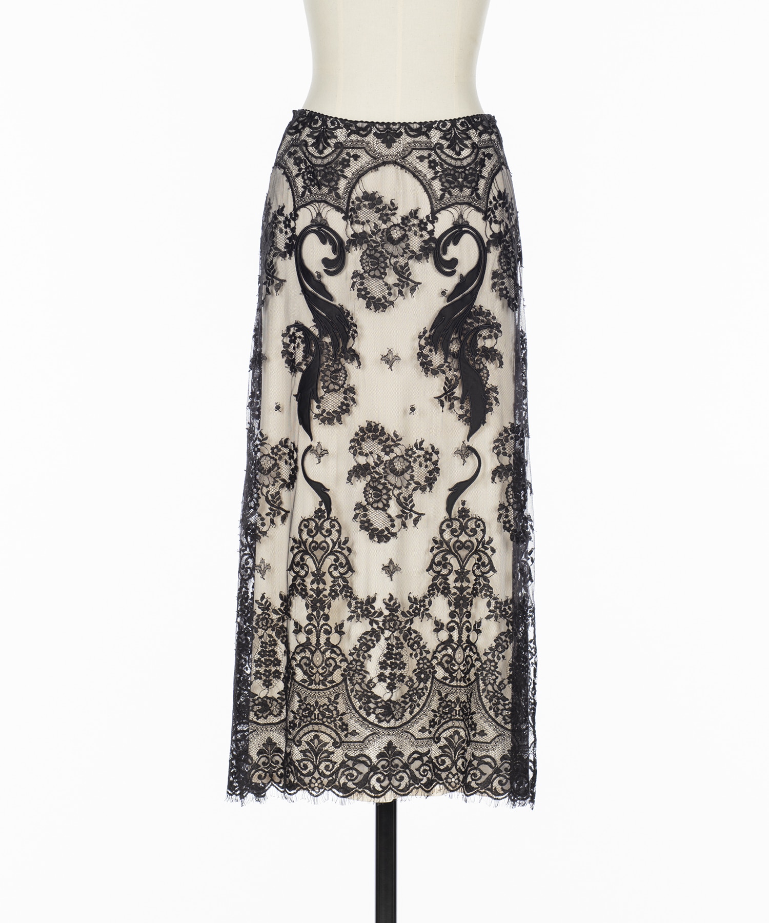 EMBROIDERED LACE SKIRT