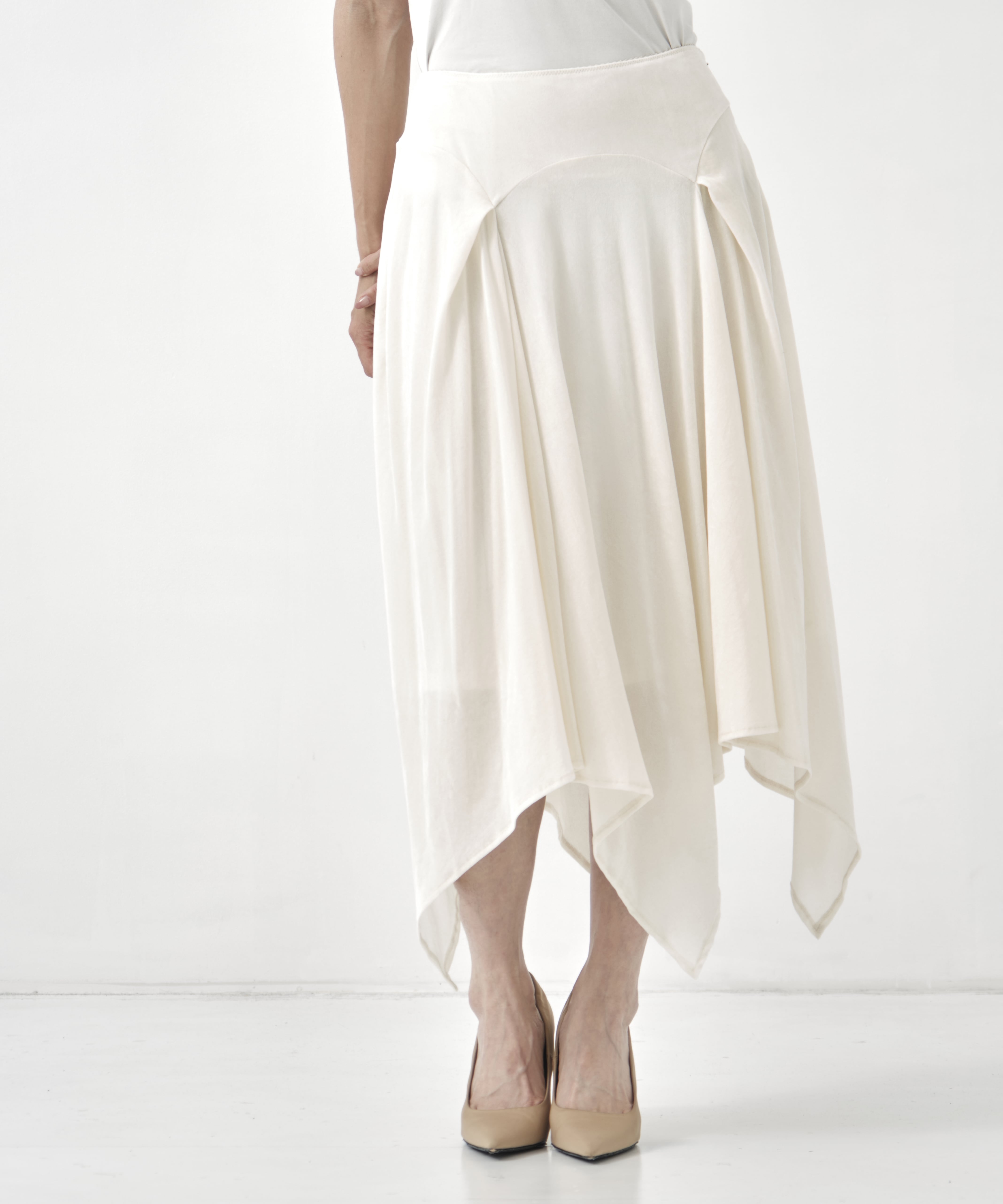 VELVET TULLE GATHERED SKIRT