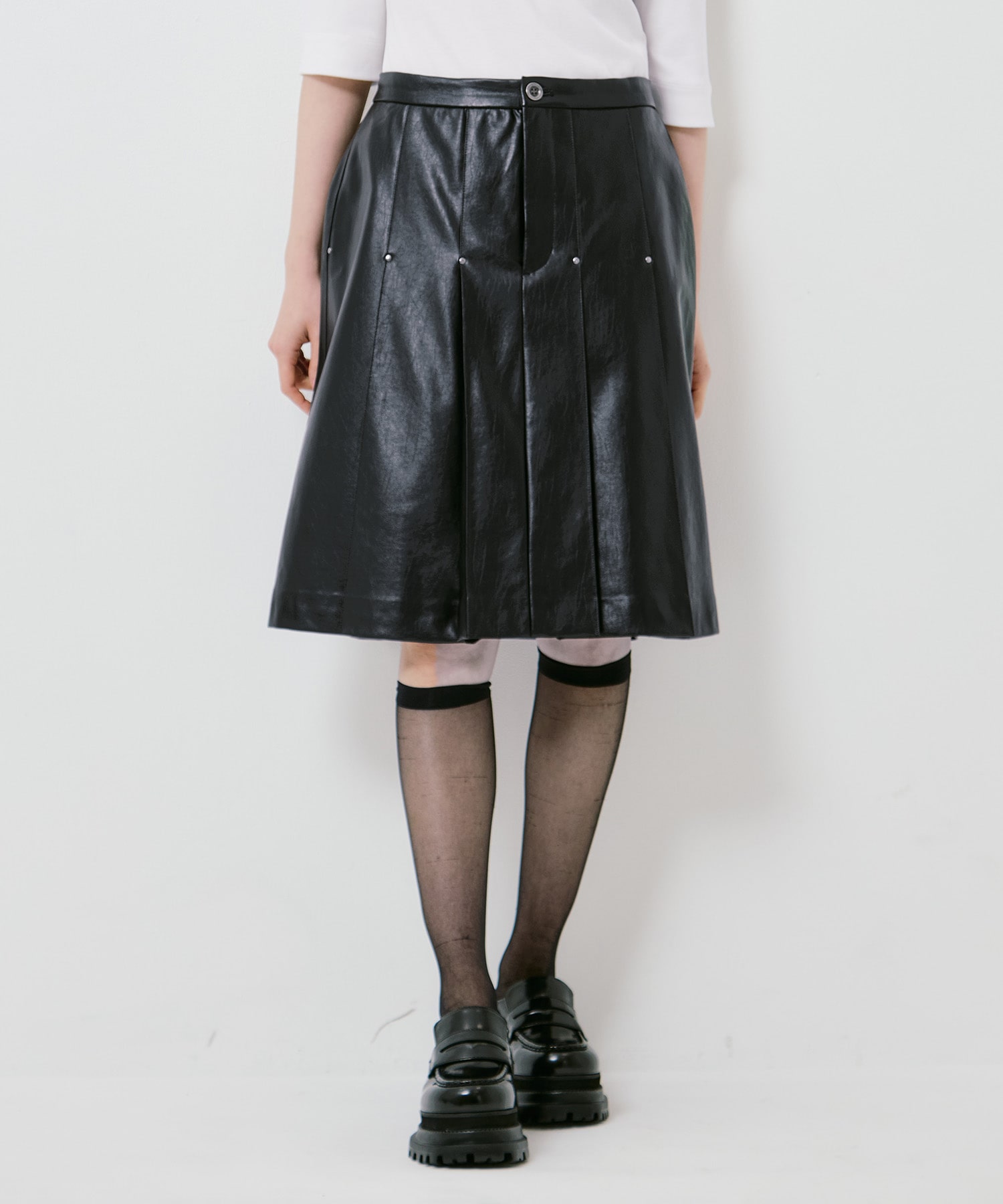 JENNY BOX PLEATED HALF SKIRT