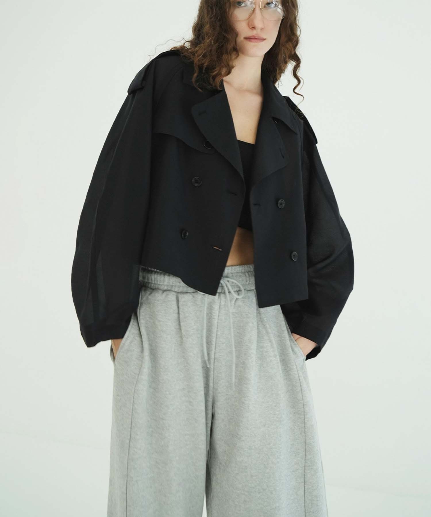 SHEER SHORT TRENCH JACKET