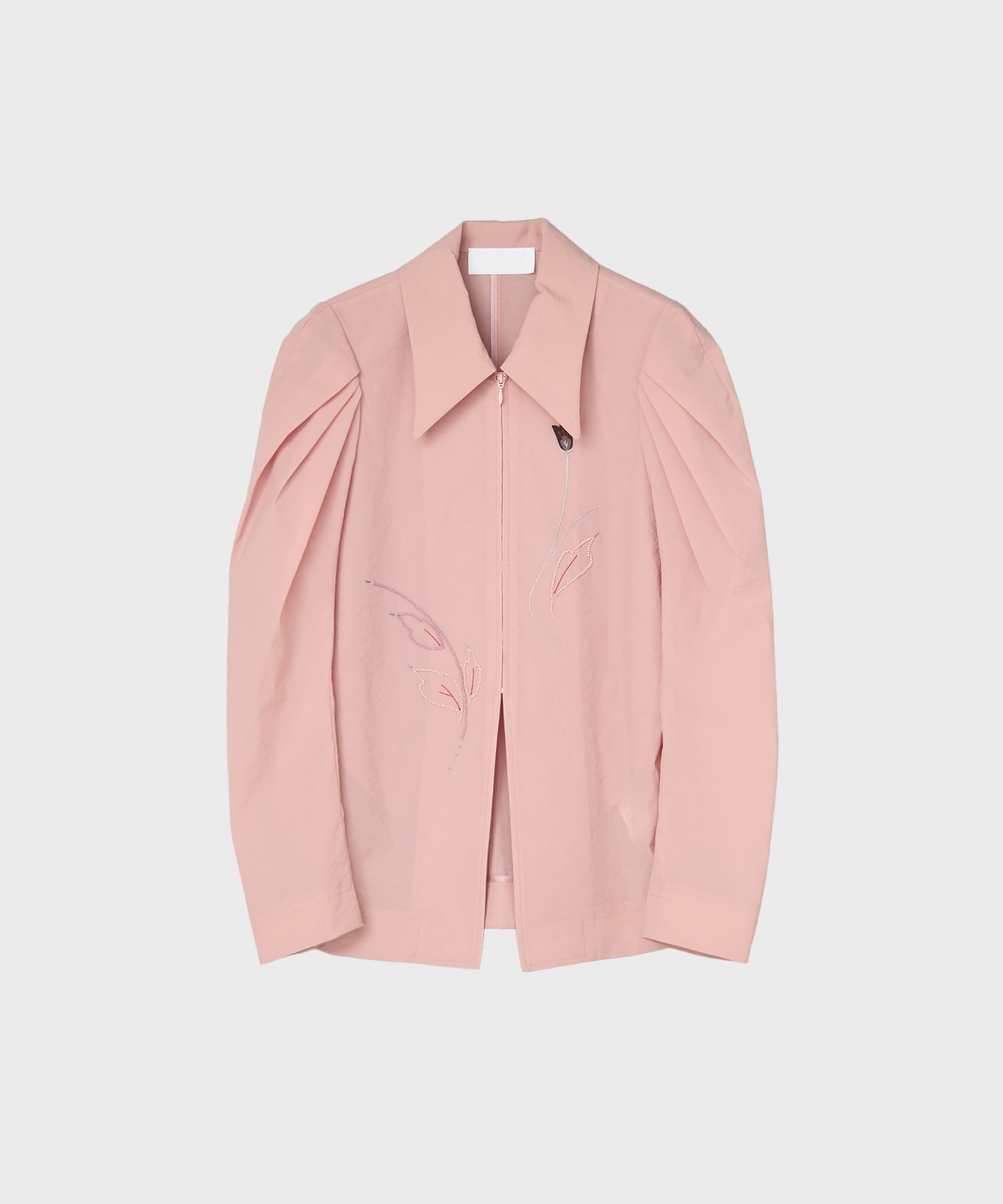 Stretch Beaded Detail Tuck Jacket