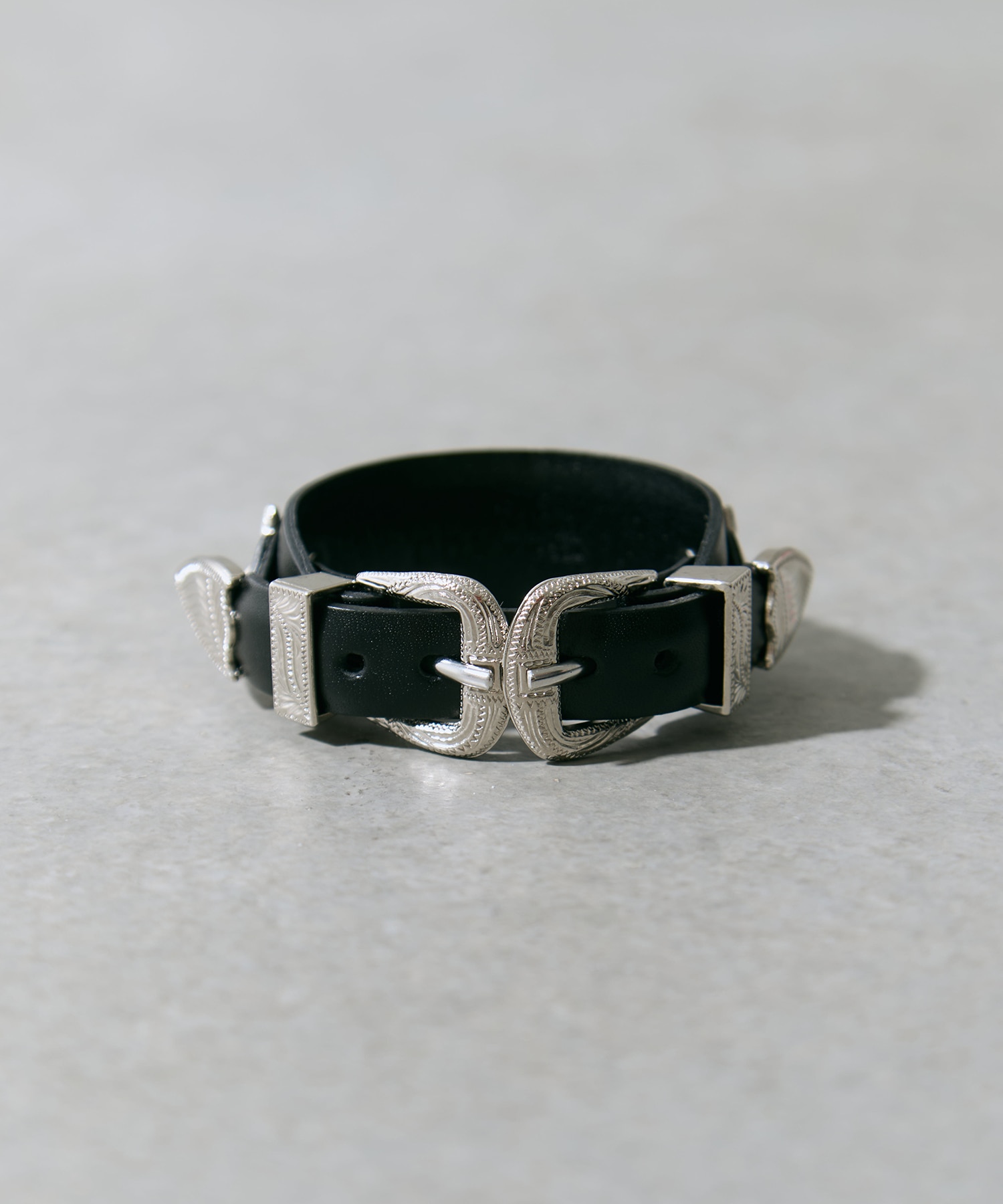 Double buckle concho bangle