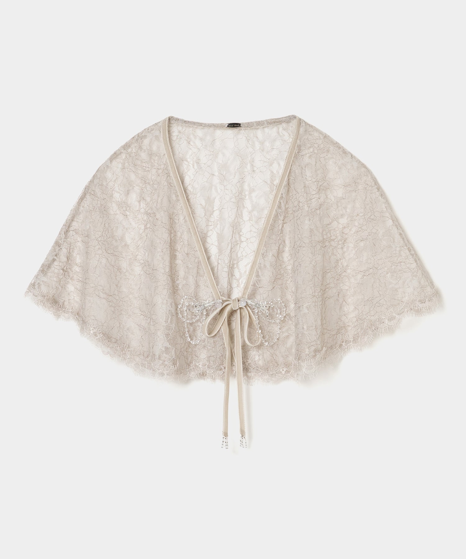 flower lace velvet ribbon cape