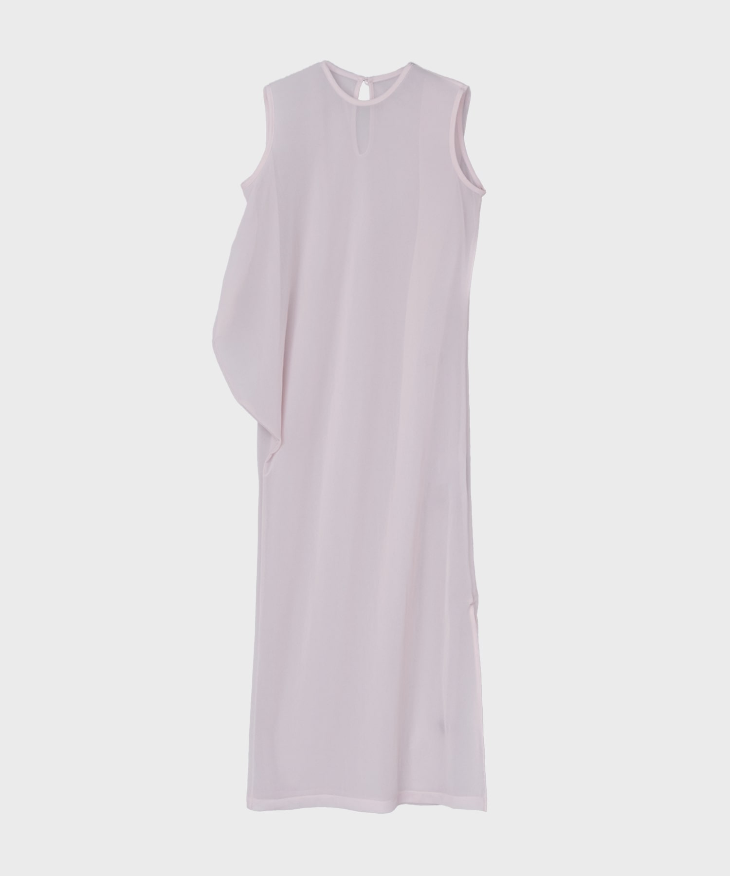 Draped Jersey Sheer Dress