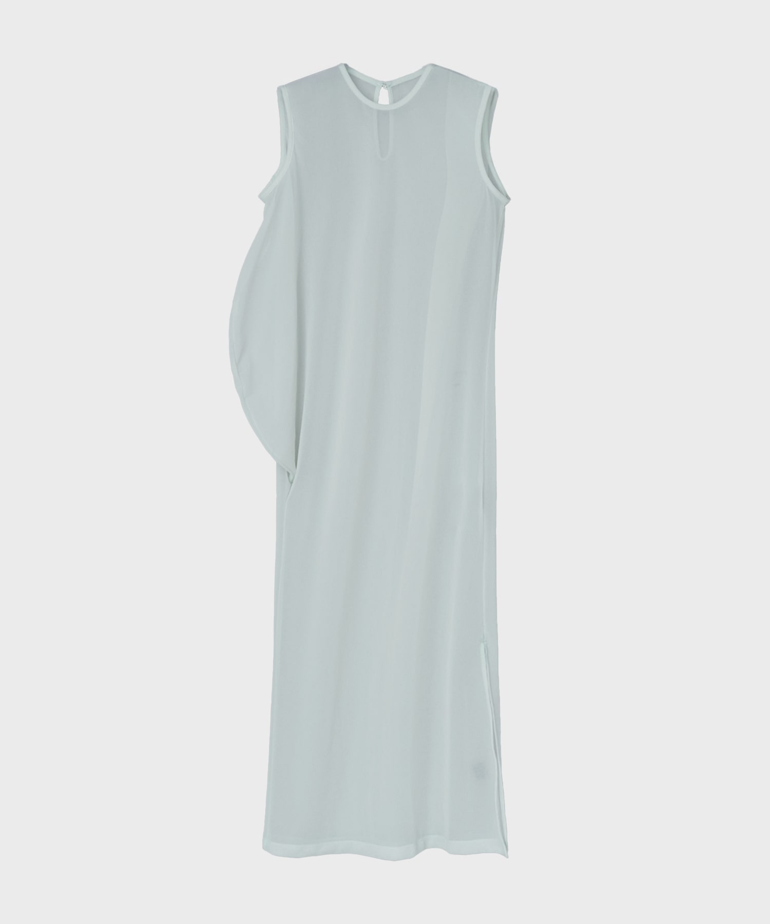 Draped Jersey Sheer Dress
